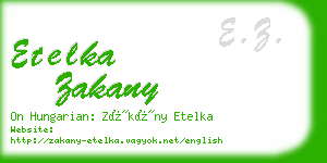 etelka zakany business card